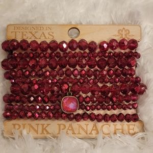 Pink Panache 9 strand stack bracelet